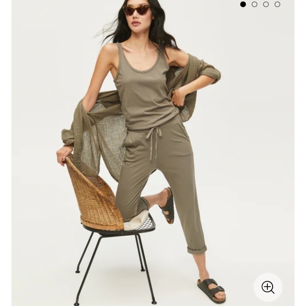 Michael Stars Theo tank jumpsuit Sz M color Olive‎